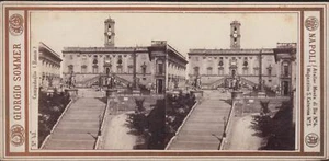 Foto stereoscopica Campidoglio Roma by Sommer 1890 c.a. - Imagen 1 de 1