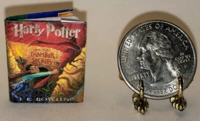 LEE ANN BORGIA MINIATURE BOOKS 1:12 SCALE MINIATURE BOOK HARRY POTTER CHAMBER OF SECRETS DOLLHOUSE SCALE