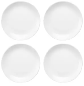 LUMINARC Diwali Glass Dessert Plate Set of 4, White - Picture 1 of 10