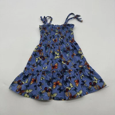 Kidgets Baby Girls Dress Size 4T Purple Print Butterfly 100% Cotton.#36274 - Image 1 of 4