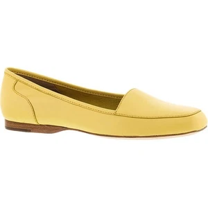 Array Womens Freedom Yellow Leather Loafers Shoes 7 Super Slim (SS) BHFO 2386 - Picture 1 of 5