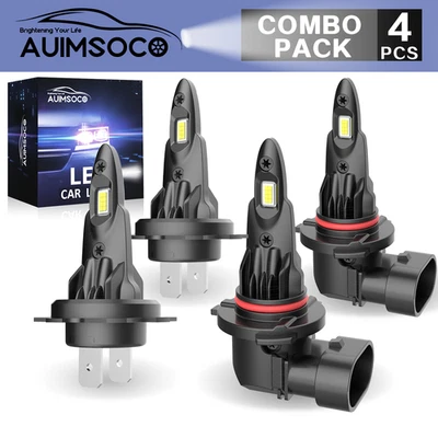 For Volkswagen Cabrio 2001 2002 LED Headlight High/Low Beam 4pc Combo Kit - Image 1 of 4