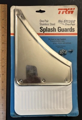 Juego de protectores contra salpicaduras NOS 1 Pr de colección años 70 TRW de acero inoxidable con tornillos de montaje #611366 Foto 1 de 3