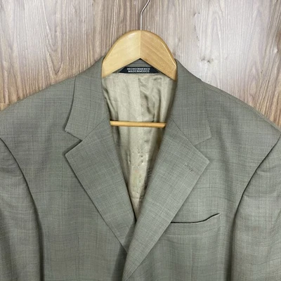 Stafford Sport Coat Mens 44L Brown Mulitcolor Plaid 100% Wool Two Buttons - Image 1 of 4