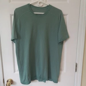 LULULEMON Men's Green T Shirt Casual Running Gym Walking Yoga Short Sleeve Sz L - Imagen 1 de 5
