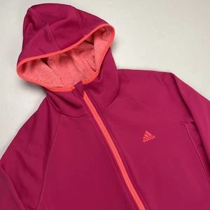 Adidas Climawarm Active Jacke Damen M Kapuze Daumenlöcher Full Zip Run Lila - Bild 1 von 9