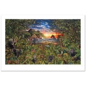 Robert Lyn Nelson art Faces of Africa Ltd. Ed. Mixed Media #'d Hand Signed, LOA - Picture 1 of 1