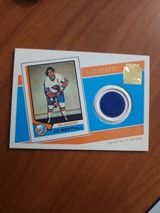 2001-02 Topps Archives Ed Westfall Game Used Jersey Relic New York Islanders - Picture 1 of 2