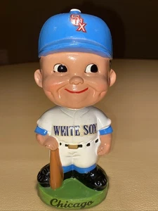 1960s Chicago White Sox Bobblehead Green Base Flat Cap - Bild 1 von 16