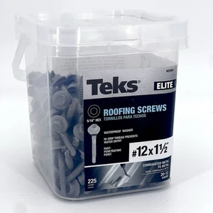 Teks 21473 #12 x 1-1/2 in. HEX WASHER HEAD DRILL PT METAL-TO-METAL ELITE ROOFING - Picture 1 of 4