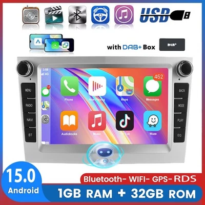 7" DAB+ Android14 GPS Navi Für Opel Astra H Corsa C D Vectra Zafira B Autoradio - Bild 1 von 4
