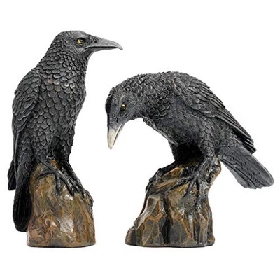 Design Toscano CL6170 Mystic Night Raven Gothic Statues, 15 cm, Set of Two, - Image 1 of 4