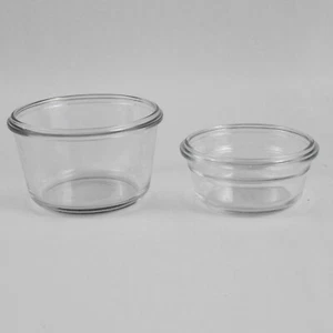 Lot of 2 Glasslock Clear Glass Food Storage Containers - No Lids, Good Condition - Picture 1 of 5