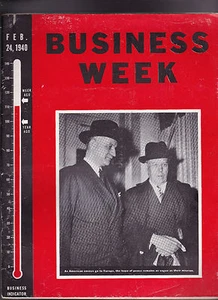 Business Week Magazine American envoys in Europe February 24 1940 - Picture 1 of 1
