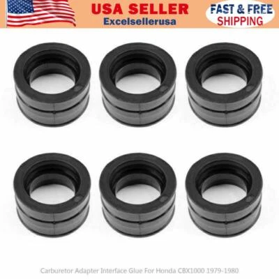 Juego de 6 botas colector de admisión de carburador aptas para Honda CBX1000 1979-1980 EE. UU. Foto 1 de 4