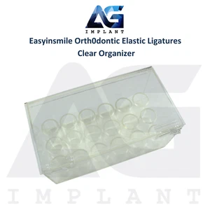 Ortodoncia Dental Ligaduras Elásticas Organizador Transparente Acrílico Solución de Almacenamiento - Imagen 1 de 3