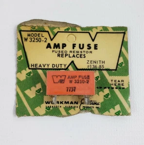 Workman Electronic Amp Fuse Fused Resistor Replaces Zenith 136-85 w3250-2 7737 - Photo 1/3
