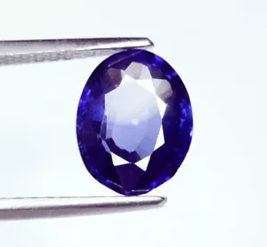 Zafiro azul natural 4,27 quilates piedras preciosas sueltas sin tratar certif... - Imagen 1 de 8