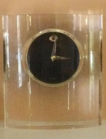Movado European crystal Ellipse desk clock Cover
