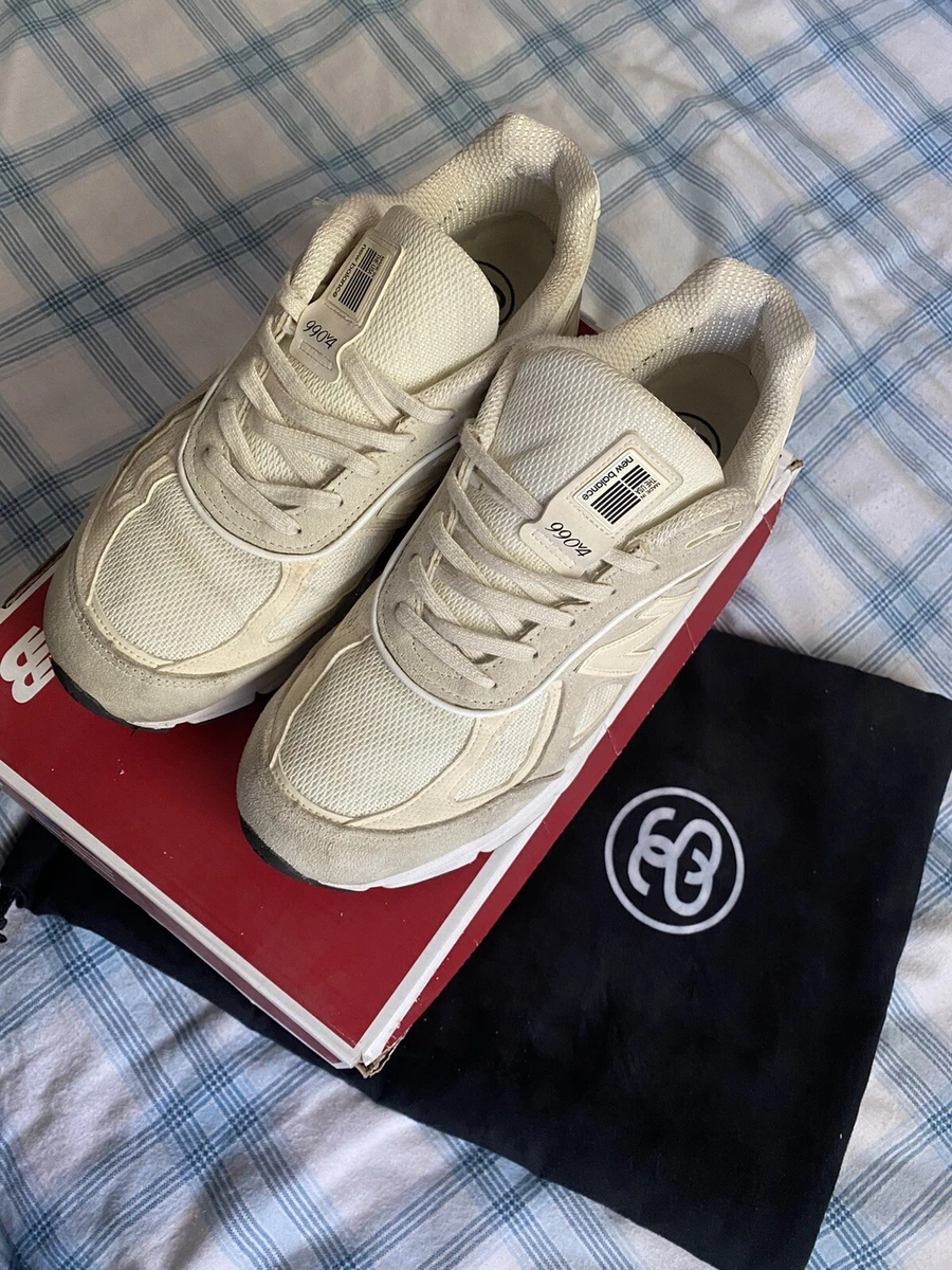 New Balance Stussy x 990v4 Made in USA White for sale | eBay