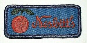 Vintage Nesbitt's Orange Soda Blue Advertising Cloth Patch New NOS 1970's 