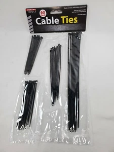 Cable de red negro 60 piezas 10""-6""-5""-4"" pulgadas cable correa de conexión de cable tamaños surtidos - Imagen 1 de 12