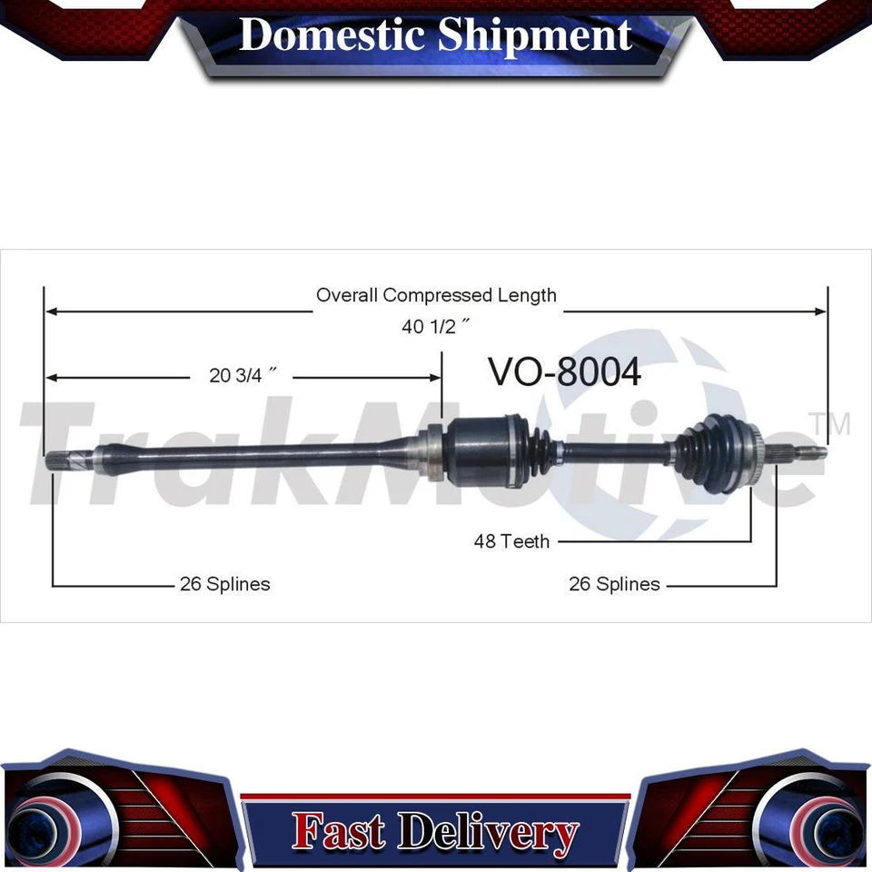 Junta del eje de transmisión del eje CV delantero derecho TrakMotive para Volvo 850 1993 1994 1995 Foto 1 de 1