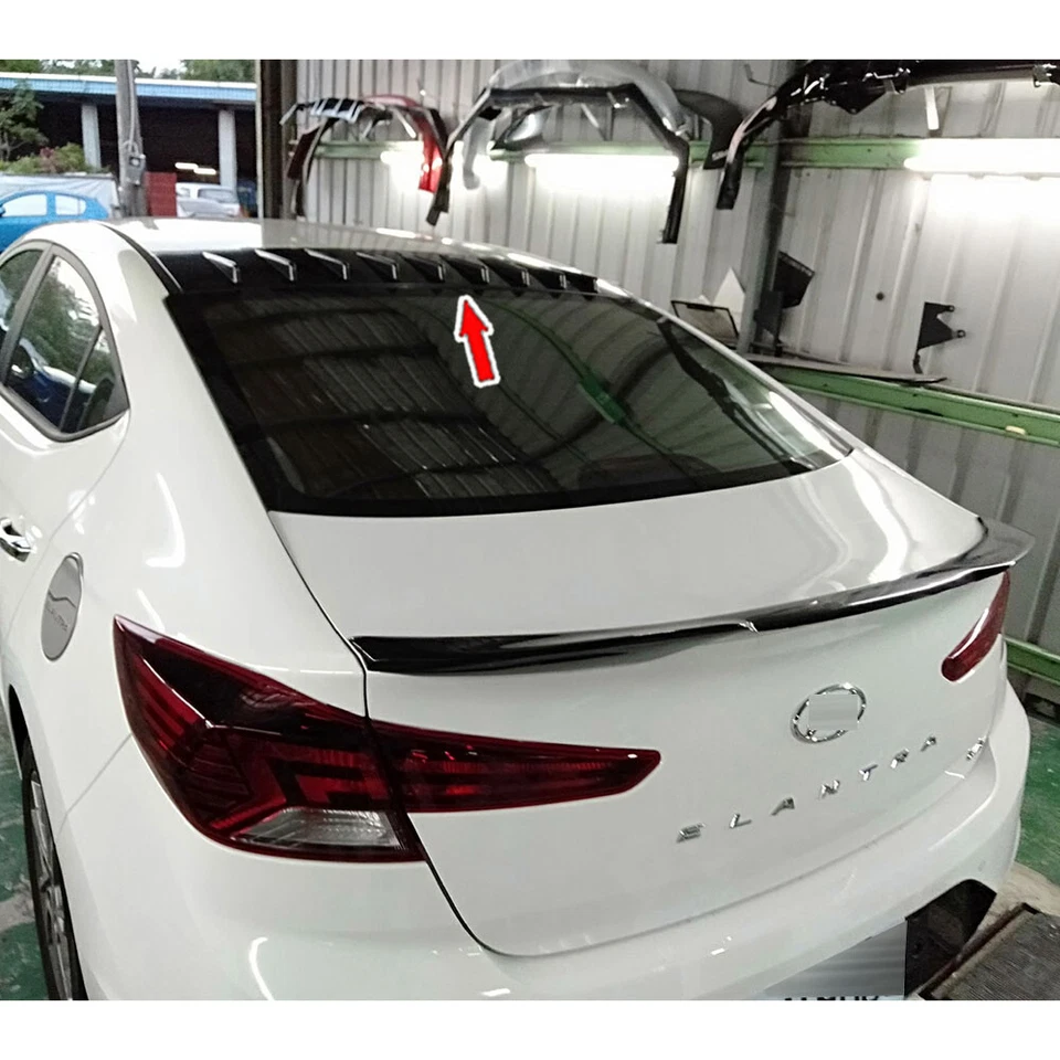 Unpainted For Hyundai AD Elantra 6.5th LCI Sport 4DR Shark Fins Roof Spoiler Foto 1 de 4