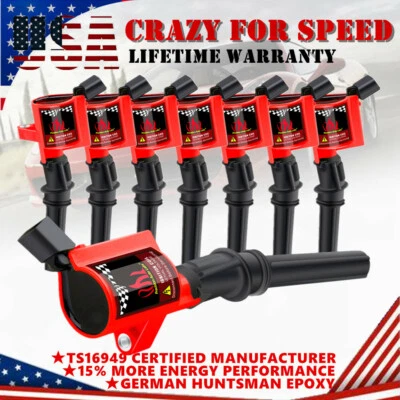 Paquete de 8 bobinas de encendido para Ford F150 F250 F550 2000-2004 4,6/5,4 L DG508 V8 Lincoln Foto 1 de 4
