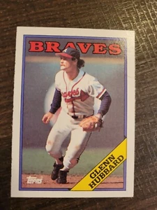Tarjeta de béisbol Glenn Hubbard #325 1988 Topps LP Braves - Imagen 1 de 2