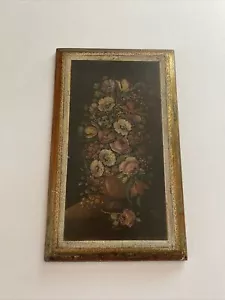 Fiori scuola fiamminga dorati oro 5629 G B - Firenze, Italia (stampa legno) - Foto 1 di 7
