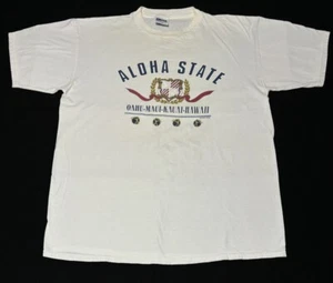 Vintage Hawaii Aloha State  White T-Shirt Men’s Size XL Short Sleeve - Picture 1 of 7