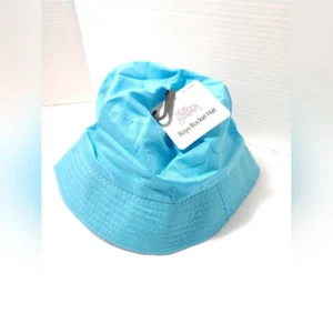 New Child's Bucket Hat Lightweight Basic Blue Boy or Girl Sun Hat - Picture 1 of 6
