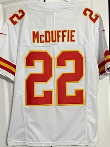 Medium Trent McDuffie #22 Vapor FUSE Trikot weiß Elite Qualität Chiefs - Bild 1 von 8