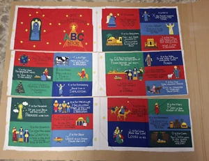 My Christmas ABC Book Fabric Traditions Cut & Sew Book Jesus Birth, Precut - Picture 1 of 7