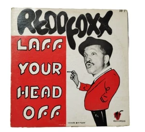 Disque vinyle Redd Foxx Laff Your Head Off rouge noir tourbillon vintage - Photo 1/5