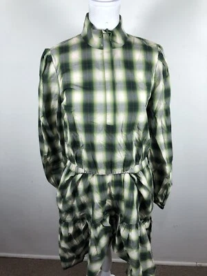 Vestido Pearl By Lela Rosa Verde Estampado a Cuadros Hasta la Rodilla Pequeño Foto 1 de 4