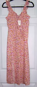 Japna Multicolor Floral Midi Sundress, Matching Scrunchie - Size M - Picture 1 of 3