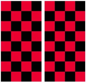 KT Cornhole Wood Wraps Checkers Checker laminated Cornhole Vinyl Wraps / Sticker - Bild 1 von 1