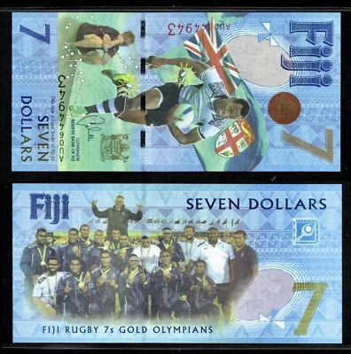 Fiji 7 Dollars Banknote , 2016/17, ND P-120 UNC, Commemorative - Image 1 of 4