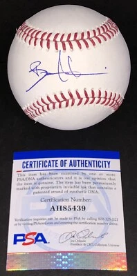 Bradley Zimmer Firmado Autografiado Cleveland Indians OML Béisbol PSA/ADN Foto 1 de 2