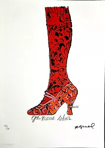 ANDY WARHOL "MERRIE SHOES" Druckgrafik, signiert, Blatt 60/125, 50 x 35 cm - Bild 1 von 3