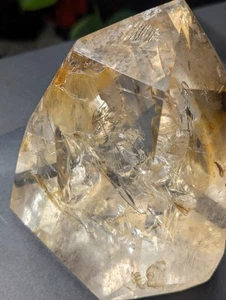 Natural Smokey Quartz Polished Point Tower – Collectible Golden Quartz Crystal - Picture 1 of 3