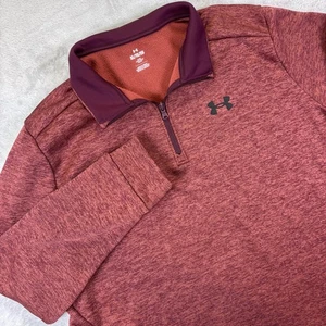 Under Armour Herren Quarter Zip Loose Pullover XL Burgundy Fleece Performance - Bild 1 von 9