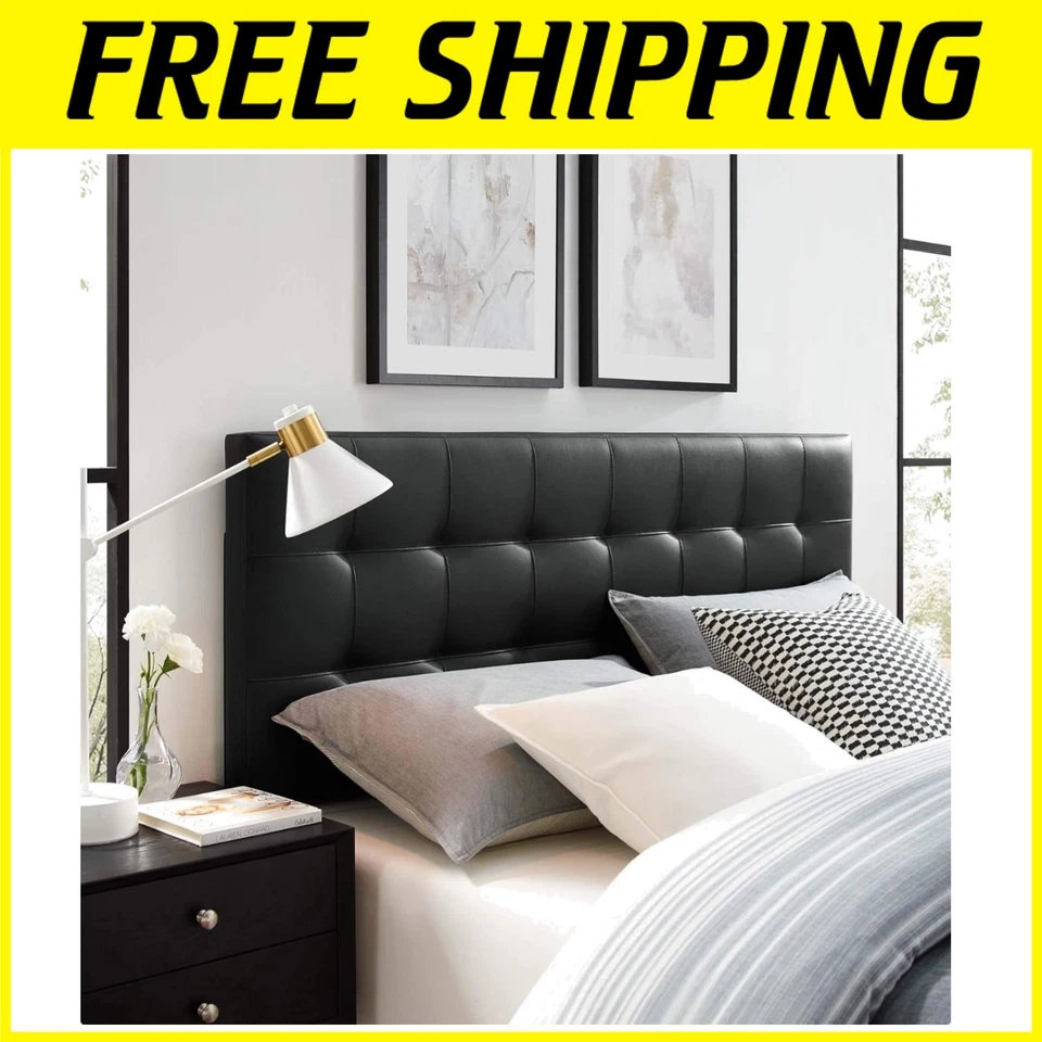 Sofisticado Cabecero Tapizado Negro - King Foto 1 de 4