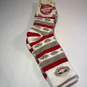 Fox River Sock Monkey & Red Stripe Kids Large Heavy Wool Lounge Sock ~ New - Picture 1 of 10