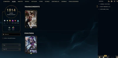 Cuenta League Of Legends NA nivel 377, con 1814 skins Pax TF  Foto 1 de 4