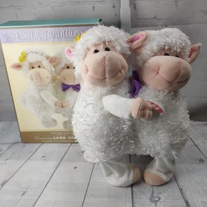 DANCING LAMB COUPLE TO MUSIC "BARBARA ANN" EASTER TRADITIONS HOLIDAY FUN - WORKS - Picture 1 of 8