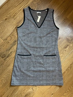 Max Studio London Brown Plaid Knee-Length Shift Dress Sz Medium NWT - Image 1 of 4