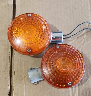 80s Honda CB750 CB750C OEM STANLEY Turn Signals Pair 33400-460-671 33450-460-671 - Image 1 of 4